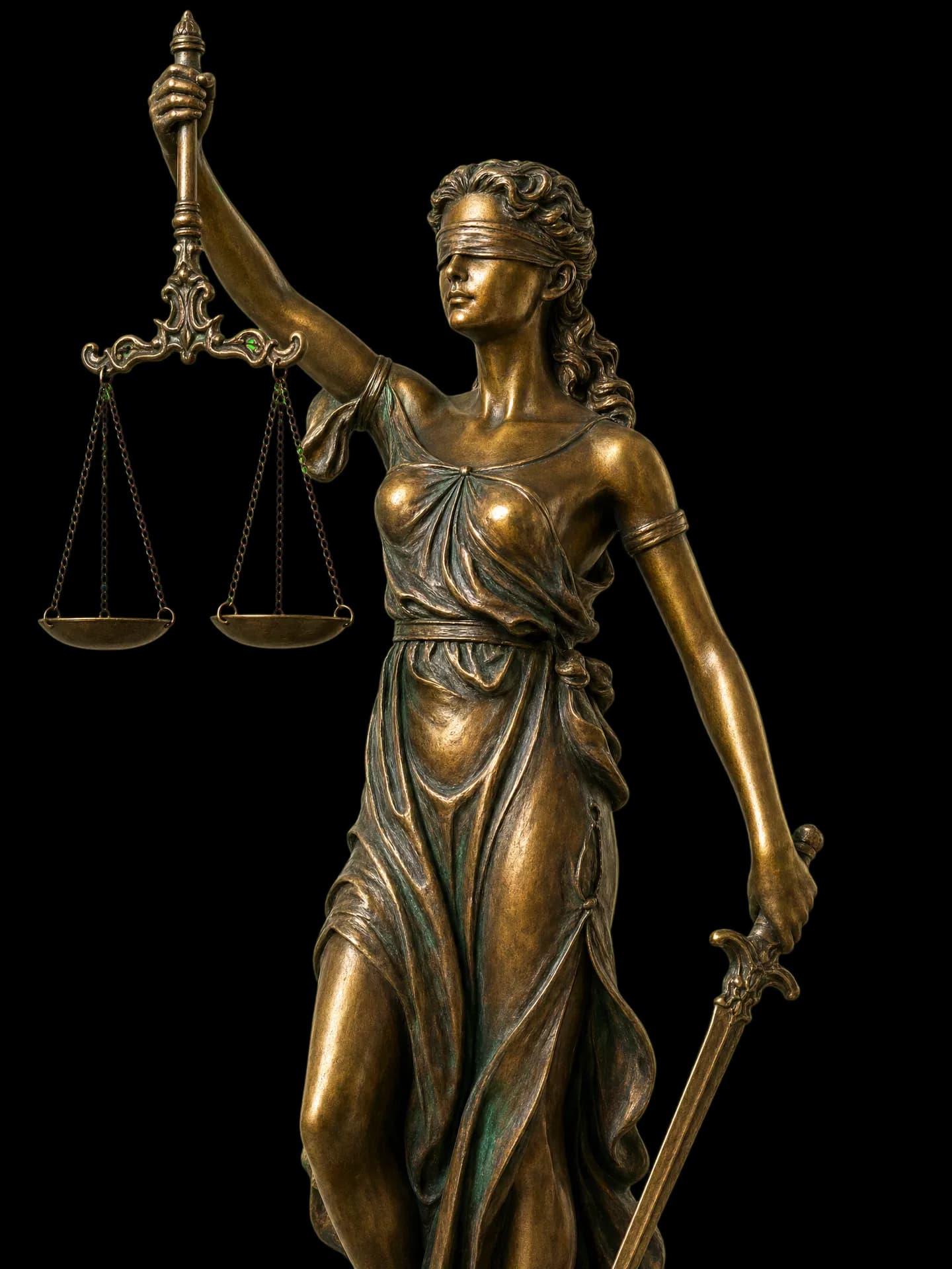 Lady Justice bronze sculpture